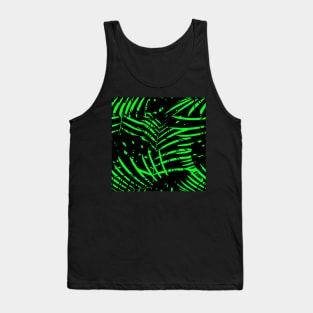 Tropical Neon Leaves Ornate Fabric Background cópia Tank Top